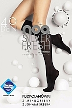 Women Knee-Socks with Silver Ions 'Silver Fresh', 40 Den, nero - Knittex — photo N1