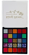 Professional Eyeshadow & Glitter Palette, 25 shades - King Rose Professional Make Up — photo N1