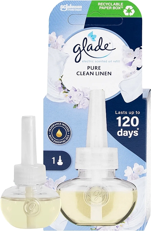 Electric Air Freshener - Glade Electric Scented Oil Pure Clean Linen Refill (refill) — photo N3