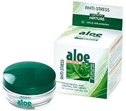 Fragrances, Perfumes, Cosmetics Moisturizing and Soothing Face Day Cream - Aries Cosmetics Aloe Unique Anti-Stress Day Cream