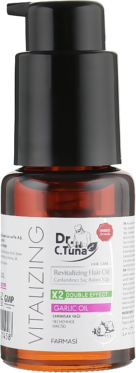 Hair Oil with Garlic Extract - Farmasi Dr. Tuna Garlic Oil Double Effect — photo N2