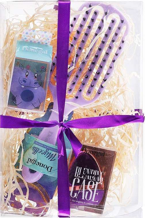 Gift Set - Donegal Lavender (brush + sponge + case) — photo N1