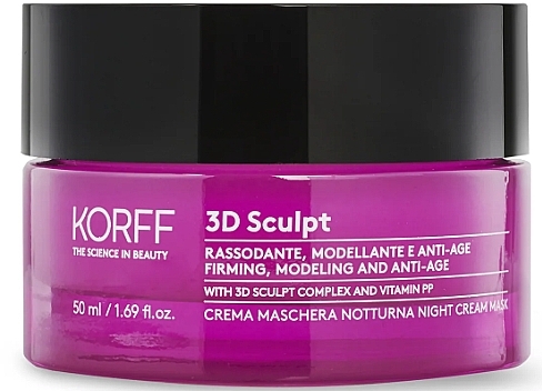 Anti-Wrinkle Face & Neck Night Mask Cream - Korff 3D Sculpt Night Mask Cream — photo N1