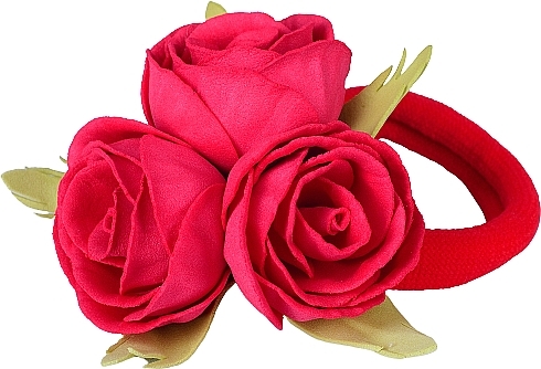 Triple Red Rose Elastic Hair Band - Katya Snezhkova — photo N2