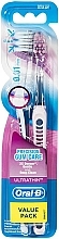 Toothbrush Set Extra Soft, pink and blue - Oral-B Ultrathin Precision Gum Care Extra Soft — photo N1