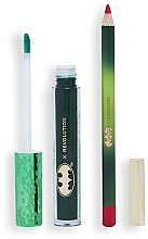 Set - Makeup Revolution X DC Lucky Kiss Poison Ivy Lip Kit (lip/gloss/3 ml + lip/liner/1 g) — photo N3