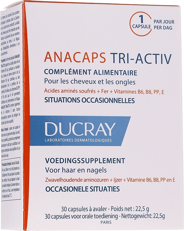 Scalp, Hair & Nail Food Supplement - Ducray AnaCaps Tri-Activ Capsule — photo N3