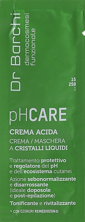 GIFT! Face Cream Mask - Dr. Barchi pH Care Acid Cream (sample) — photo N1