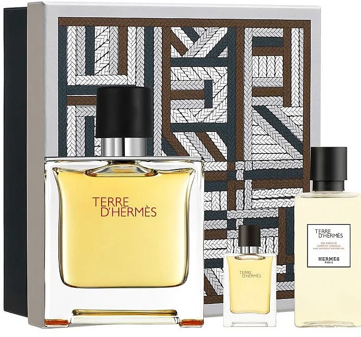 Hermes Terre d'Hermes Parfum - Set (edp/75ml + edp/5ml + sh/g/40ml) — photo N1