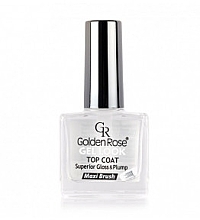 Nail Polish Top Coat - Golden Rose Top Coat Gel Look — photo N1