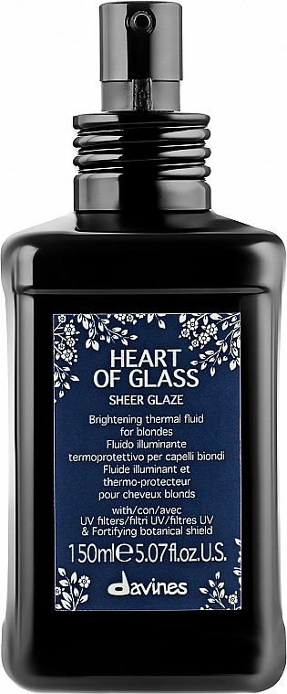 Heat Protection Shine Blonde Fluid - Davines Heart Of Glass Sheer Glaze — photo N1