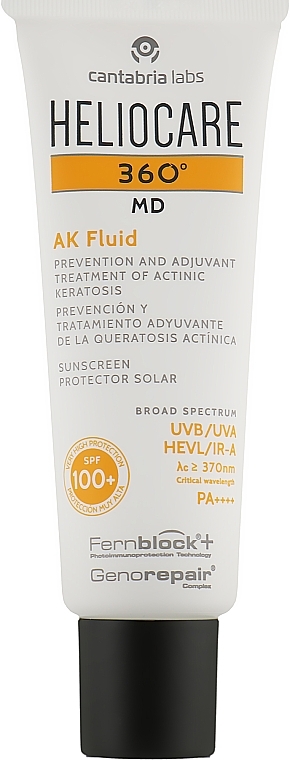 Sunscreen Flui SPF100+ - Cantabria Labs Heliocare 360? AK Fluid SPF 100+ — photo N1