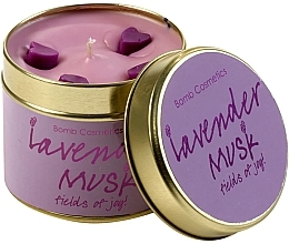 Fragrances, Perfumes, Cosmetics Tin Scented Candle - Bomb Cosmetics Lavender Musk Tin Candle