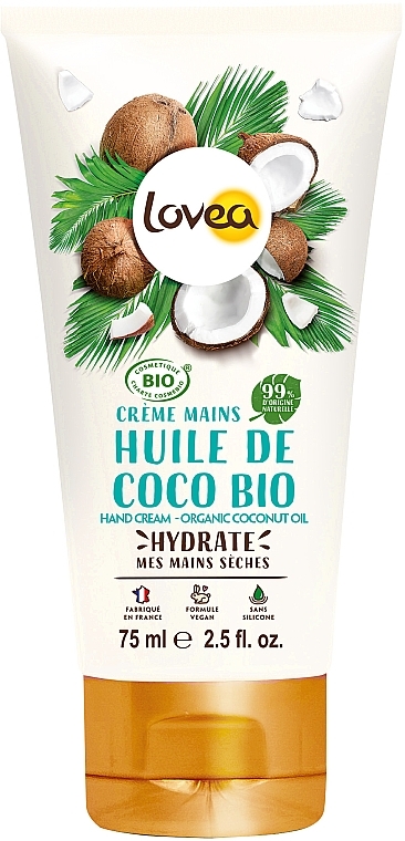 Hand Cream with Cocoa Butter - Lovea Hand Cream Organic Coco Oil — photo N4