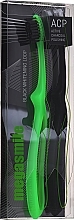 Black Whitening Loop Toothbrush, green + black - Megasmile Black Whiteninng Loop — photo N1