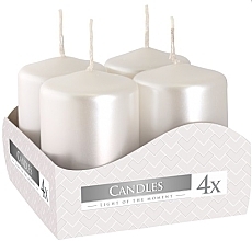 Votive Candle Set 40x60 mm, pearlescent, 4 pcs. - Bispol — photo N1