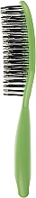 Kids Hair Brush "Spider", 12 rows, glossy, green - I Love My Hair — photo N3