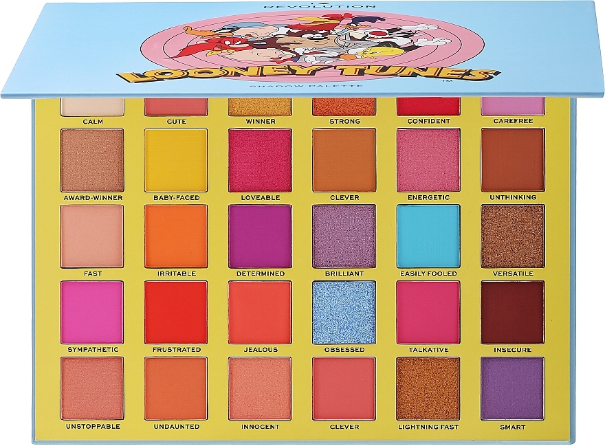 Eyeshadow Pallet, 30 colours - I Heart Revolution Looney Tunes Shadow Palette — photo N1