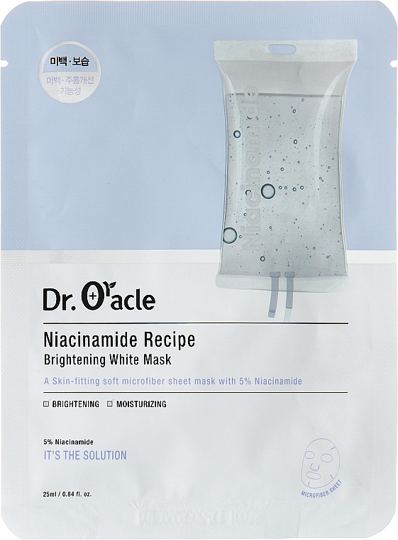 Niacinamide Sheet Mask - Dr. Oracle Niacinamide Recipe Brightening White Mask — photo N1