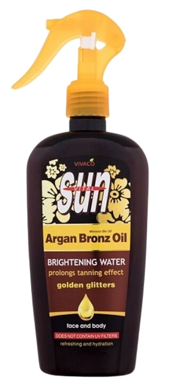 Body & Face Toner - Vivaco Sun Vital Argan Bronze Oil Brightening Water — photo N1