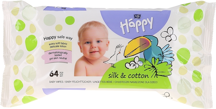 Wet Wipes "Silk and Cotton" - Bella Baby Happy Silk & Cotton — photo N1