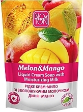 Liquid Cream Soap "Melon & Mango" - Bioton Cosmetics Active Fruits "Melon & Mango" Soap — photo N1