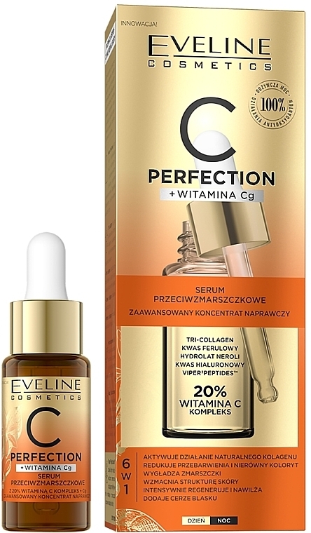 Anti-Wrinkle Face Serum - Eveline Cosmetics C Perfection Anti-Wrinkle Serum — photo N1