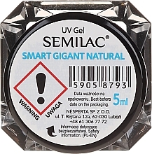 Fragrances, Perfumes, Cosmetics Nail Gel Polish - Semilac Smart Gigant Natural