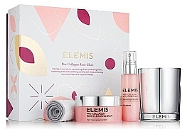 Fragrances, Perfumes, Cosmetics Set - Elemis Pro-Collagen Rose Glow Set (f/balm/105g + serum/50ml + candle/210g + towel)