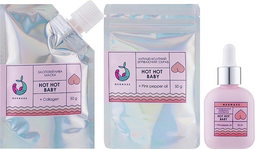 Anti-Cellulite Set - Mermade Hot Hot Baby (scrub/50g + mask/50g + serum/50ml) — photo N1