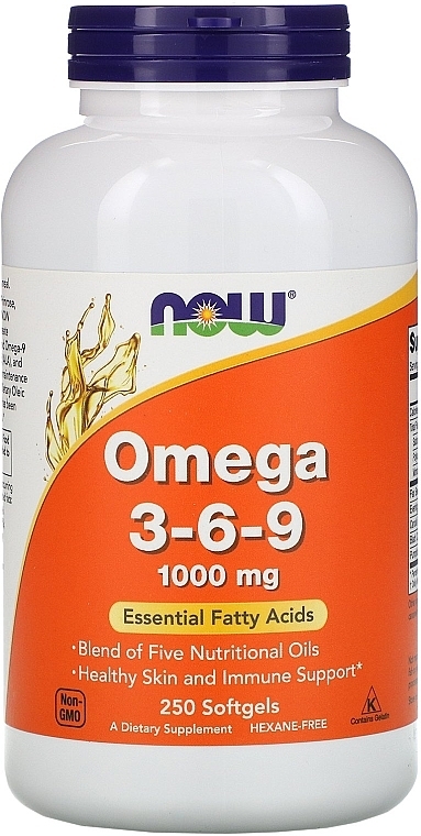 Capsules "Omega 3-6-9" 1000 mg - Now Foods Omega 3-6-9 — photo N1