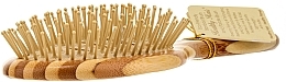 Vented Bamboo Hair Brush, oval - Olivia Garden Healthy Hair Oval Vent Epoxy Eco-Friendly Bamboo Brush — photo N2