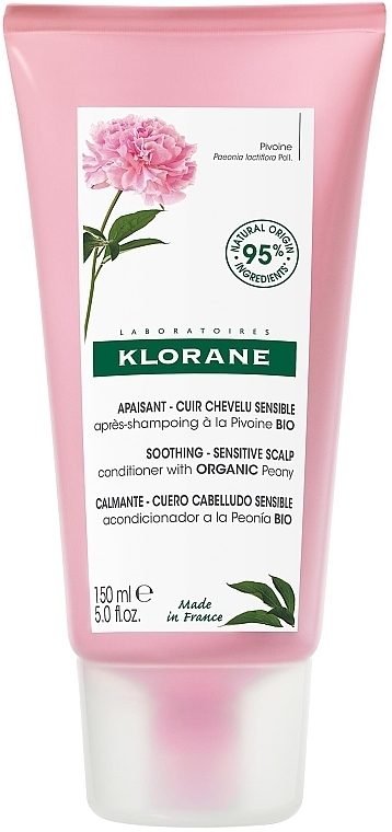 Peony Extract Hair Gel Conditioner - Klorane Soothing and Anti-Irritating Gel Conditioner — photo N1