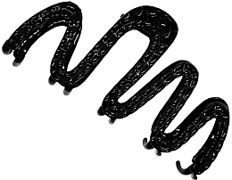 Claw Clip, printed zigzag, black - Lolita Accessories — photo N1