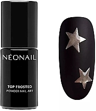 Hybrid Top Coat - NeoNail Top Frosted Powder Nail Art — photo N2
