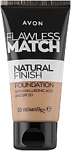 Fragrances, Perfumes, Cosmetics Perfect Tone Foundation with Hyaluronic Acid - Avon Flawless Match Natural Finish Foundation SPF20