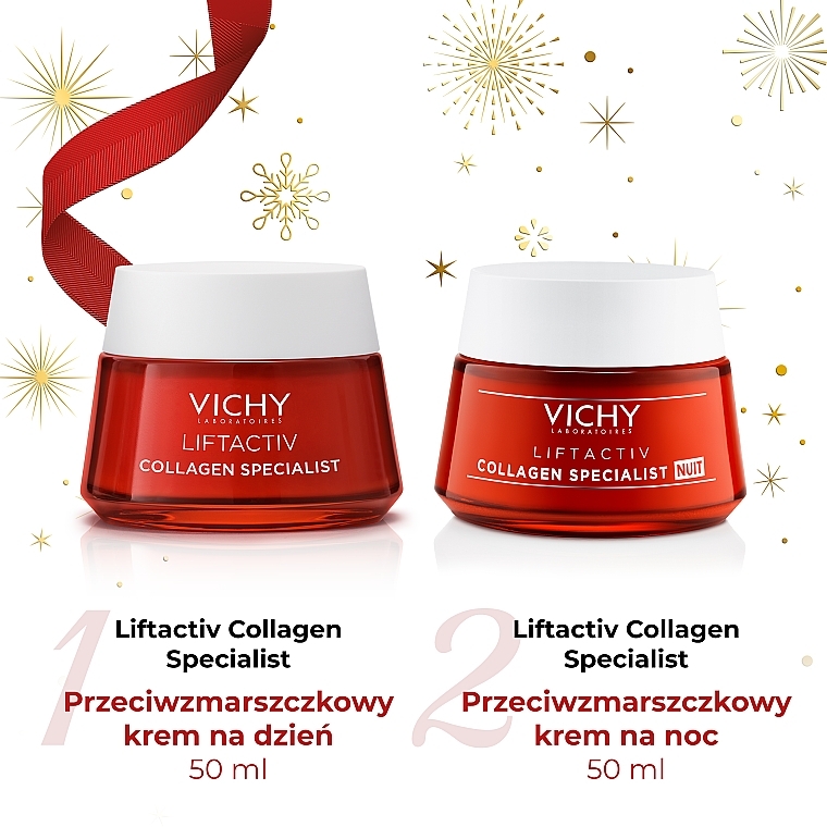 Face Care Kit - Vichy Liftactiv Specialist (d/cr/50ml + n/cr/50ml + pouch) — photo N4