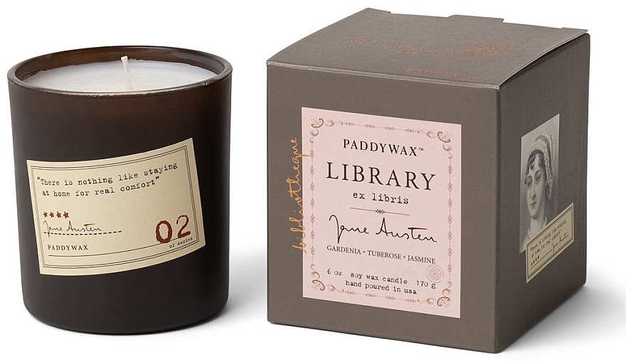 Scented Candle in Glass - Paddywax Library Jane Austen Candle — photo N1