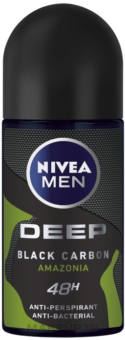 Men Roll-On Deodorant - NIVEA Men Deep Black Carbon Amazonia Anti-Perspirant — photo 50 ml