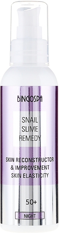 Snail Mucin Night Cream - BingoSpa Snail Slime Remedy 50+ — photo N2