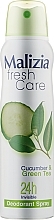 Deodorant Antiperspirant - Malizia Frash Care Deodorant Spray Cucumber & Green Tea — photo N1