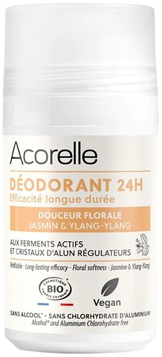 Powdery Roll-On Deodorant - Acorelle Deodorant Roll On 24H Douceur Florale — photo N1