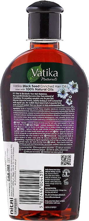 Hair Oil - Dabur Vatika Black Seed Enriched Hair Oil — photo N4