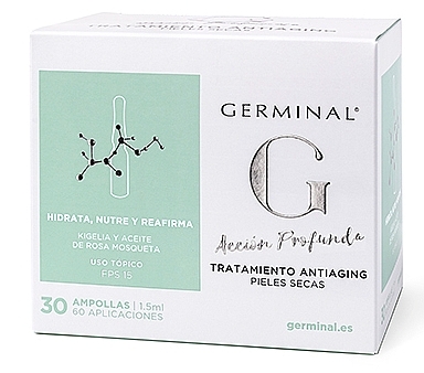 Deep Action Face Ampoules for Dry Skin - Germinal Deep Action Anti-Aging Serum For Dry Skin — photo N1