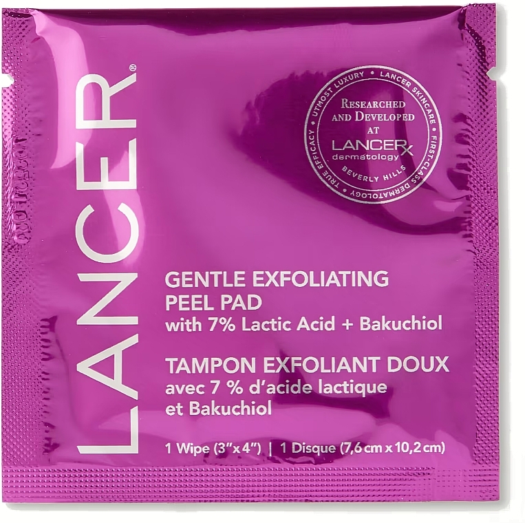 Gentle Exfoliating Peel Pads - Lancer Gentle Exfoliating Peel Pads with 7% Lactic Acid Bakuchiol — photo N2