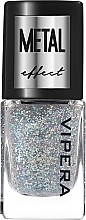 Fragrances, Perfumes, Cosmetics Nail Top Coat with Particles - Vipera Top Coat Metal Effect