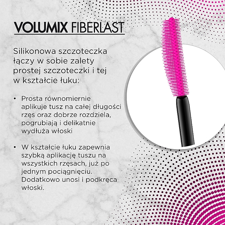 Volumizing Lash Mascara - Eveline Cosmetics Volumix Fiberlast Volume & Lift & Separation Mascara — photo N9