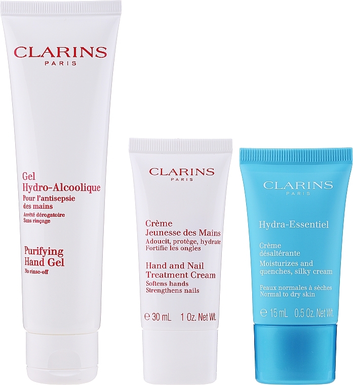 Set - Clarins Caring Essentials Kit (h/gel/100ml + h/cr/30ml + f/cr/15ml) — photo N3