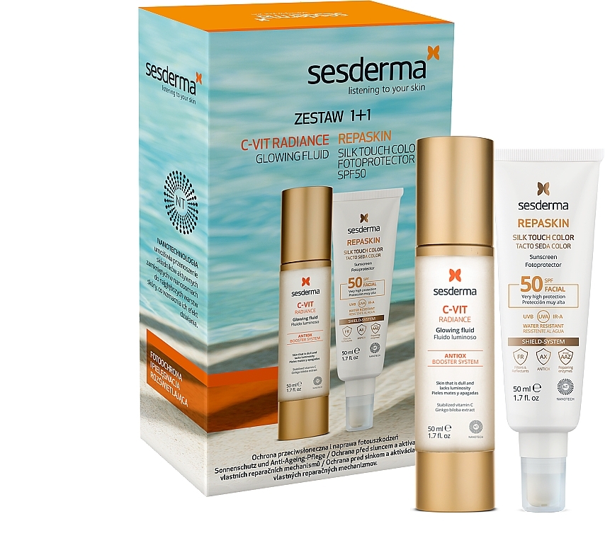 Set - SesDerma Laboratories C-Vit Radiance & Repaskin (fluid/50ml + cr/50ml) — photo N2