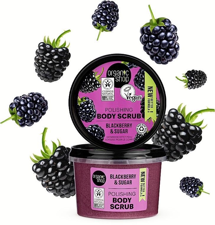 Blackberry Body Scrub - Organic Shop Polishing Body Scrub Blackberry & Sugar — photo N2